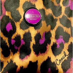 COACH Wild leopard skin print purse